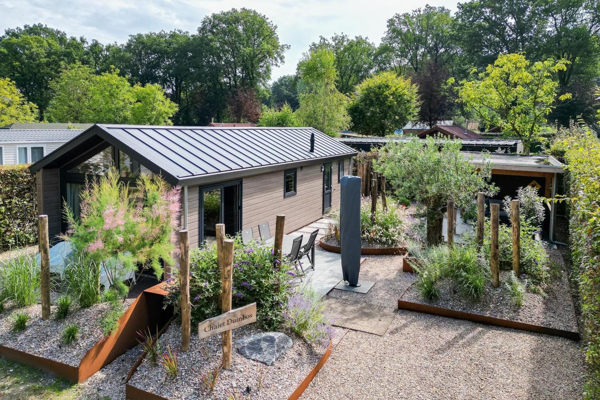 Modern Ingericht Chalet Op Groen Park Op De Veluwe Epe Exterior photo