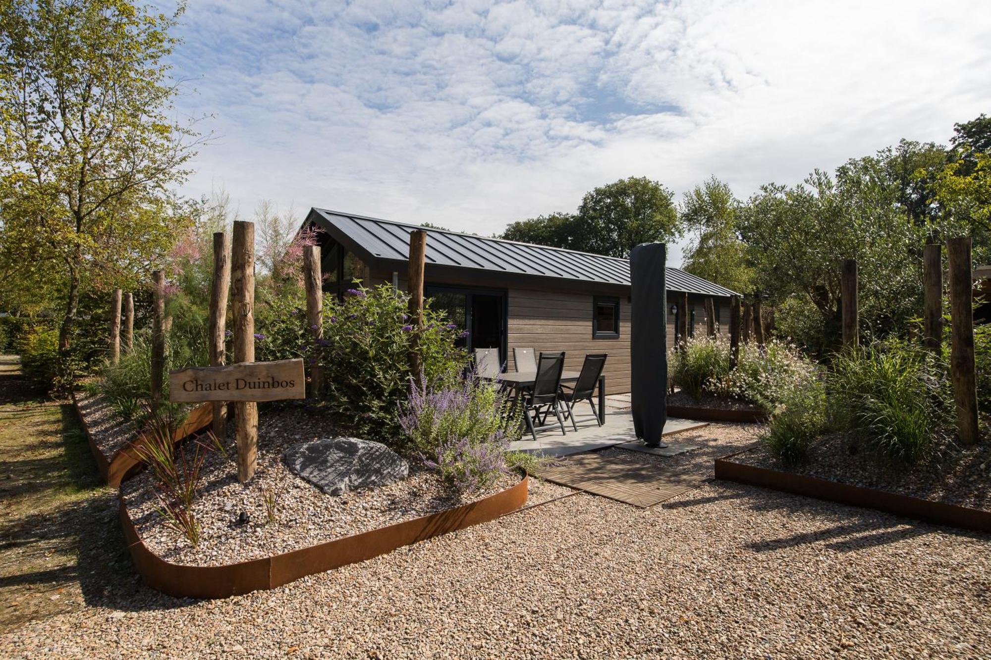 Modern Ingericht Chalet Op Groen Park Op De Veluwe Epe Exterior photo