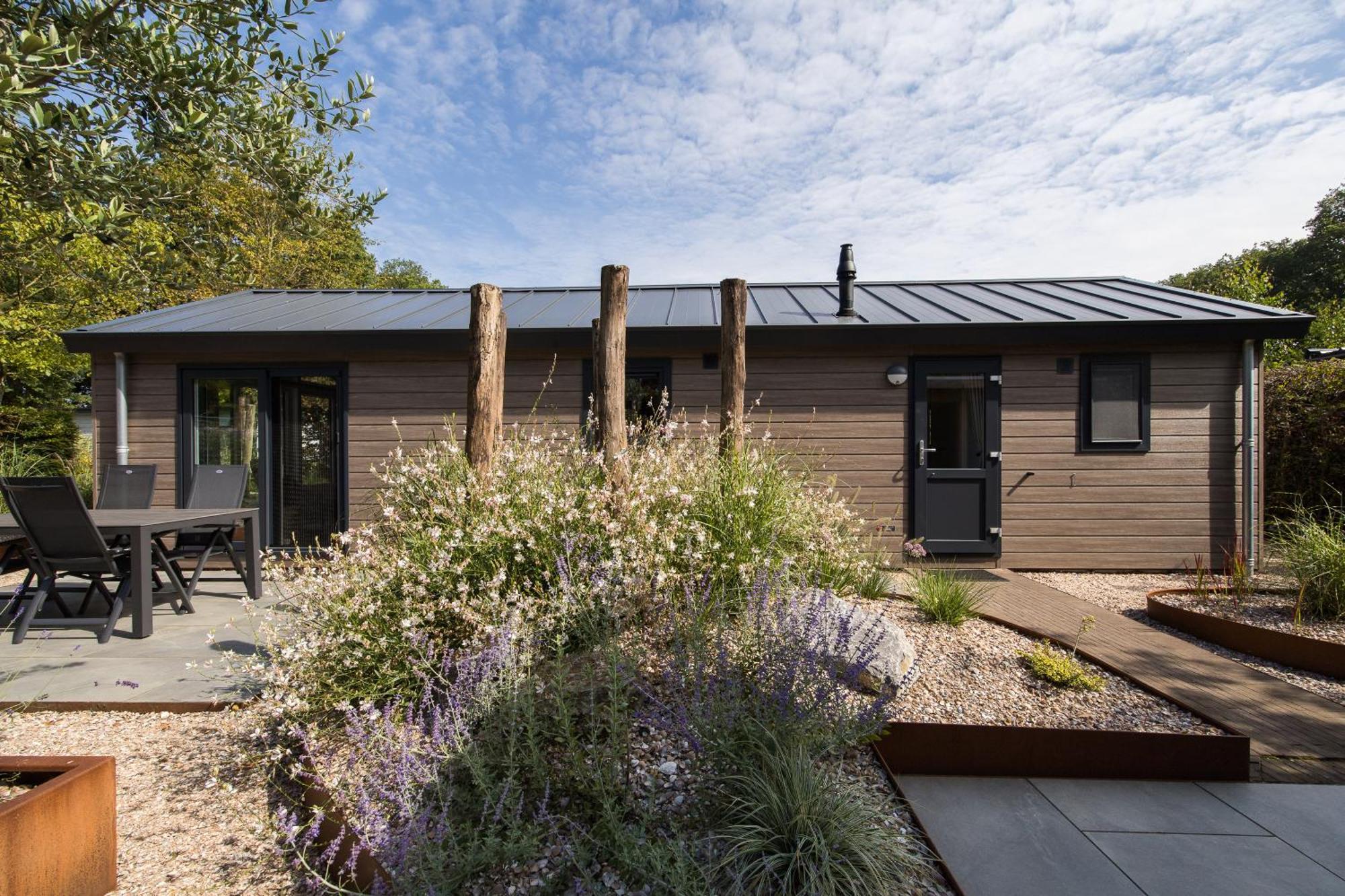 Modern Ingericht Chalet Op Groen Park Op De Veluwe Epe Exterior photo