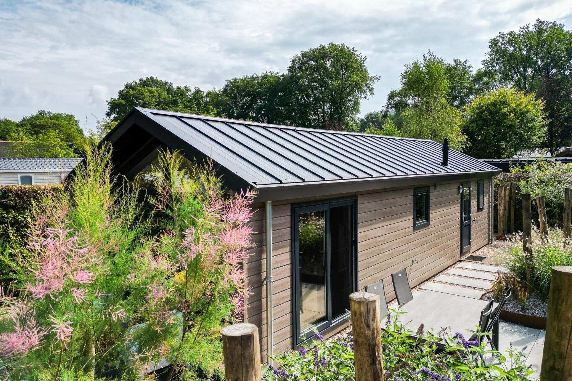 Modern Ingericht Chalet Op Groen Park Op De Veluwe Epe Exterior photo